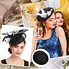 Linen Cloth Mini Hat Fascinator Base AJEW-WH0472-53B-6