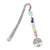 Flower Pattern Alloy Hook Bookmarks AJEW-JK00250-02-1