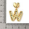 Rack Plating Brass Micro Pave Clear Cubic Zirconia Perdants KK-C067-12G-W-3