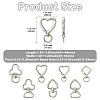 28Pcs 7 Styles Alloy Swivel Clasps FIND-CJ0005-59-2