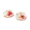 Inner Dried Flower Transparent Resin Pendants RESI-A043-04B-2