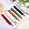 Globleland 6Pcs 6 Colors Cotton Braided Wristlet Straps KEYC-GL0001-14-3