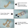 Unicraftale 40Pcs 10 Style PVD Vacuum Plating 304 Stainless Steel Stud Earring Findings EJEW-UN0001-59-4