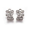 Tibetan Style Rabbit Alloy Charms TIBEP-A14170-AS-RS-1