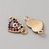 Alloy Colorful Rhinestone Connector Charms FIND-TAC0020-08-2