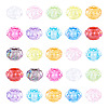 100Pcs UV Plating Transparent Acrylic European Beads TACR-TA0001-93C-2
