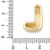 Brass Initial Beads KK-B167-27G-01L-3