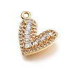 Valentine's Day Brass Micro Pave Clear Cubic Zirconia Pendants CU-K001-09G-2