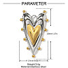 304 Stainless Steel Pendants STAS-OY002-75G-2