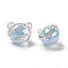 UV Plating Rainbow Iridescent Acrylic Beads X1-OACR-H015-11-2
