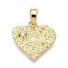 Brass Micro Pave Cubic Zirconia Pendants KK-T070-40G-1