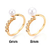 Brass Micro Pave Cubic Zirconia Cup Peg Ring Settings LS-KK-N274-14G-4
