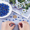 3 Strands Two-Tone Crackle Baking Paint Transparent Glass Beads Strands CCG-SP0001-01B-3