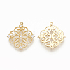 Brass Micro Pave Cubic Zirconia Pendants ZIRC-Q014-064G-02-1