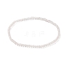 Natural Rose Quartz Cube Beaded Stretch Bracelet for Women BJEW-JB08975-03-1