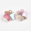 Faceted K9 Glass Charms EGLA-P026-F01-2