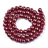 Electroplate Opaque Glass Beads Strands X-GLAA-T032-P6mm-AB05-3