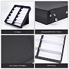 12-Slot Rectangle MDF Covered with Velvet Glasses Organizer Case ODIS-WH0038-30-4