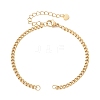 3MM 304 Stainless Steel Curb Chain Bracelet Making AJEW-JB01464-02-1