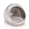 Non-Tarnish 304 Stainless Steel Textured Chunky Ring for Men Women RJEW-B040-17P-3