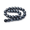 Electroplate Round Pearlized Glass Pearl Beads Strands EGLA-U002-01A-2