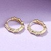 Bamboo Brass Micro Pave Clear Cubic Zirconia Hoop Earrings EJEW-Z102-05G-3