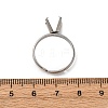 304 Stainless Steel Cuff Ring Components STAS-D372-01P-07-3