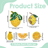 5Pcs 5 Styles Computerized Embroidery Cloth Iron on/Sew on Patches PATC-WR0001-29-2