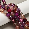 Dyed Natural Agate Beads Strands G-G203-10J-12mm-1