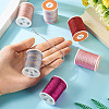 6Rolls 6 Colors Polyester Metallic Thread OCOR-TA0002-82A-6