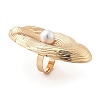 Oval Alloy Adjustable Rings for Women RJEW-B108-05KCG-5