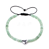 Natural Green Aventurine Braided Bead Bracelets for Women PW-WGAE96F-04-1