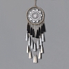 Iron Bohemian Woven Web/Net with Feather Pendant Decorations PW-WG18535-04-1
