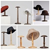 Wooden Dome Shaped Stem Hat Rack AJEW-I051-01B-01-5