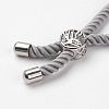 Nylon Twisted Cord Bracelet Making MAK-K006-01P-3