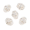 Brass Micro Pave Clear Cubic Zirconia Beads KK-Z162-13S-1