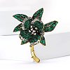 Flower Alloy Rhinestone Brooches for Backpack Clothes PW-WG76595-02-2