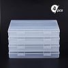 Transparent Plastic Bead Containers CON-BC0006-06B-6