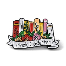 Book & Flower Enamel Pins JEWB-F023-03