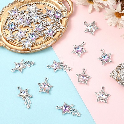 10Pcs Glass Pendants GLAA-YW0004-64B-01-1