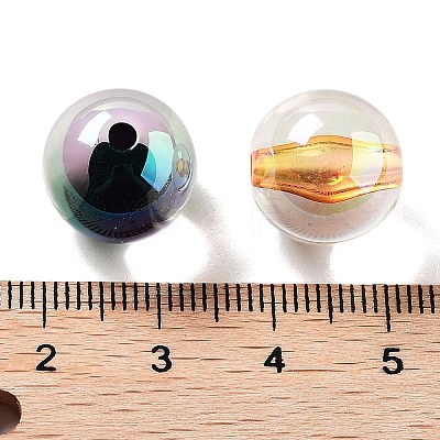 UV Plating Transparent Acrylic Beads MACR-K356-01B-1