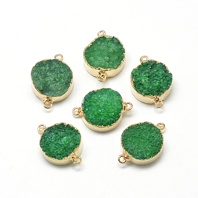 Natural Druzy Agate Links connectors LS-G-Q500-04-1