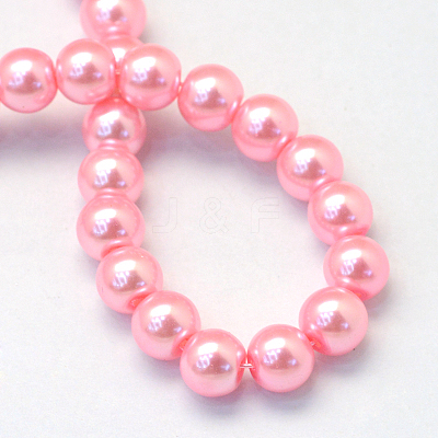 Baking Paint Pearlized Glass Pearl Round Bead Strands HY-Q003-12mm-53-1