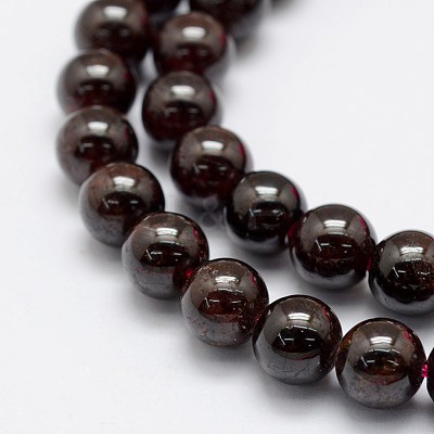 Natural Garnet Beads Strands G-P322-25-6mm-1