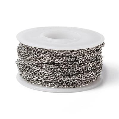 Tarnish Resistant 304 Stainless Steel Cable Chains CHS-H017-02P-10M-1