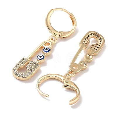 Golden Brass Dangle Leverback Earrings EJEW-L269-016G-06-1
