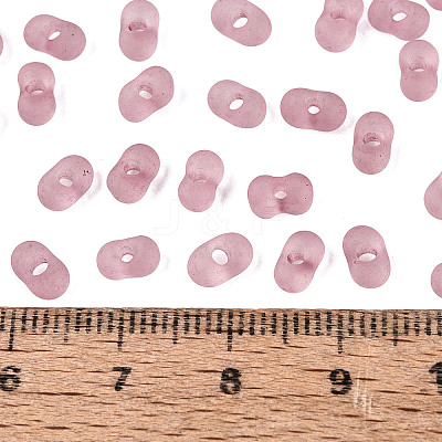 FGB Frosted Transparent Glass Seed Beads SEED-N013-06A-06-1