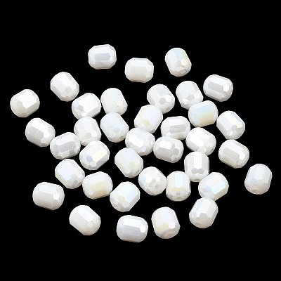 Electroplate Opaque Column Glass Beads EGLA-A043-02-PL03-1