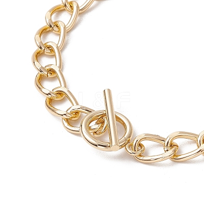 Bowknot Aluminium Twisted Curb Chains Bracelets for Women BJEW-JB11601-01-1