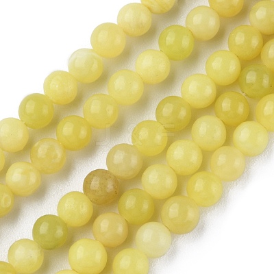 Natural Lemon Jade Beads Strands G-G0003-C02-C-1